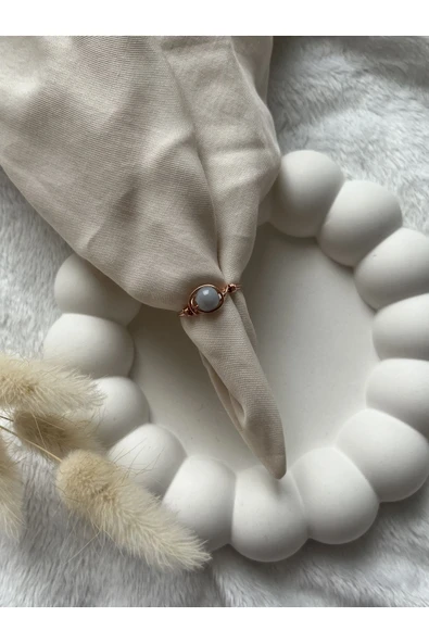 Angelit Doğal Taş Bakır Tel Yüzük El Yapımı ürün görseli