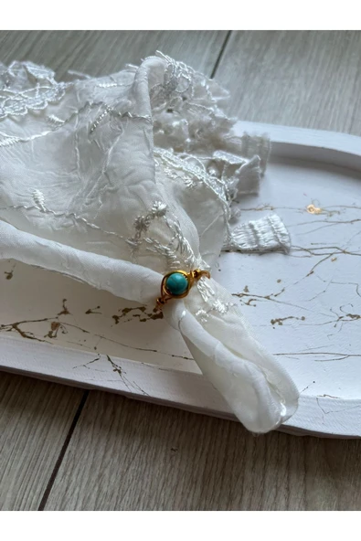 Firuze Doğal Taş Tel El Yapım Yüzük ürün görseli