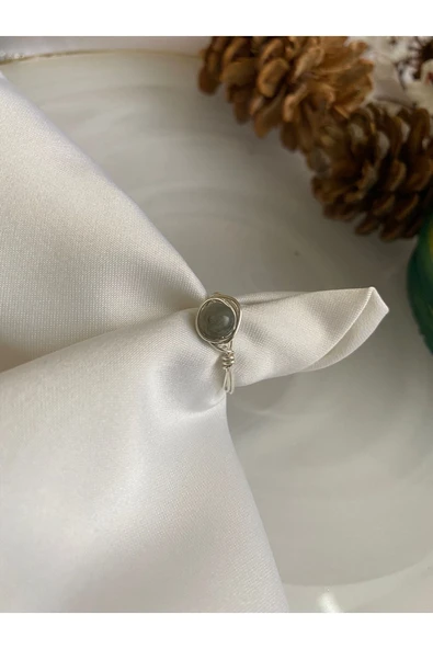 Labradorit Doğal Taş Tel Yüzük