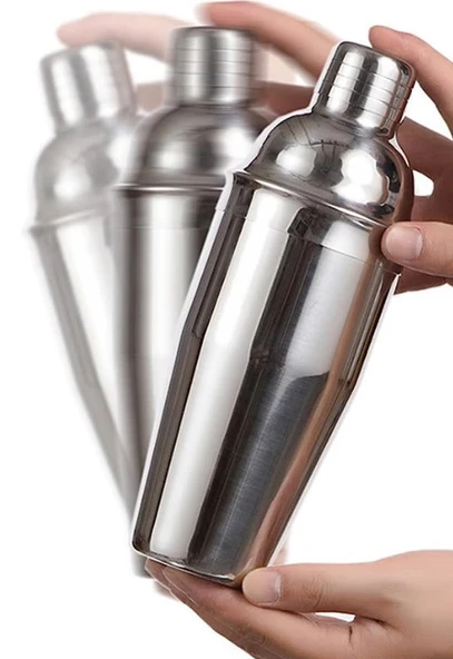 Kokteyl Shaker Seti 11 Parça Paslanmaz Çelik Bambu Standlı Kokteyl Yapma Kiti Bambu  Barmen Seti - 5