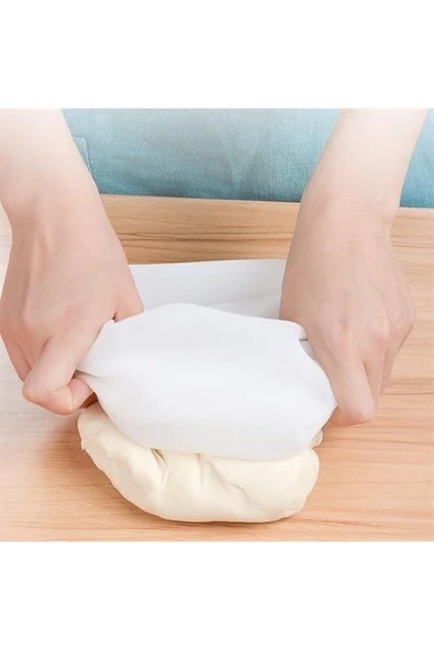 Orta Hamur Torbası Silikon Şeffaf Hamur Yoğurma Torbası Ekmek Makarna Mantı Hamuru Kolay Yo - 2