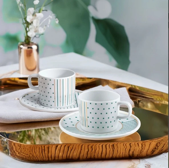 Güral Porselen Mental 12 Parça Kahve Fincan Takımı 6548