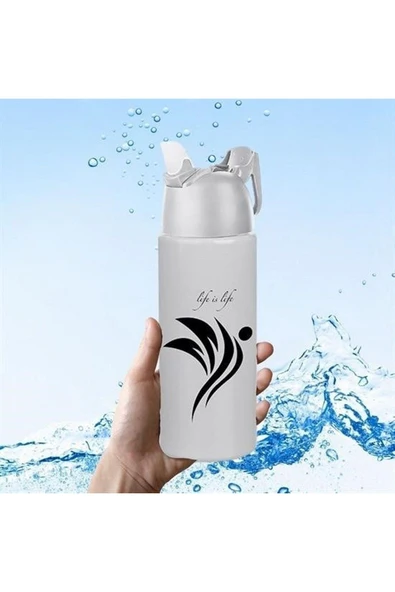 Kilitlenebilen Matara Güvenlikli Suluk Sporcu Matarası Spor Su Şişesi İçecek Şişesi 700ml - 3