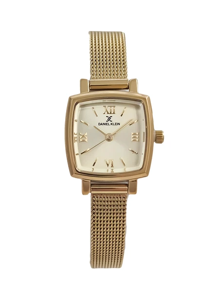 Daniel Klein DKE.1.10844 Hasır Kordon Romen Rakamlı Kare Kadran Kadın Kol Saati - Resim 11