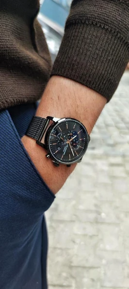 Lee Cooper LC07224 Fonksiyonlar Aktif Takvimli Hasır Kordon Erkek Kol Saati - 4