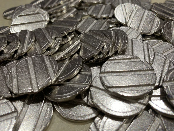 100 Adet 3/3 Çeltikli 27/2 Mm Oyun Makineleri & Langırt Jetonu - 3