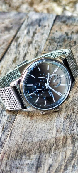 Lee Cooper LC07224 Fonksiyonlar Aktif Takvimli Hasır Kordon Erkek Kol Saati - 6