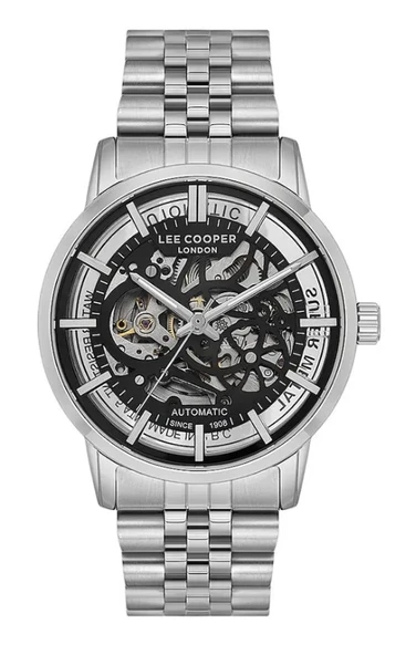 Lee Cooper LC08036 Otomatik Mekanizma İskelet Kadran 5 Atm Su Geçirmezlik Metalik Renk Erkek Kol Saati - 12