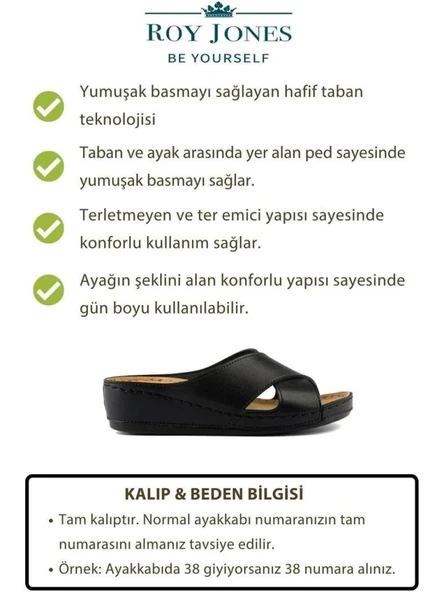 ROY JONES 1802 SİYAH COMFORT CASUAL ANATOMİK GÜNLÜK RAHAT TERLİK - 7