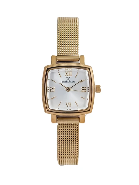 Daniel Klein DKE.1.10844 Hasır Kordon Romen Rakamlı Kare Kadran Kadın Kol Saati - Resim 12