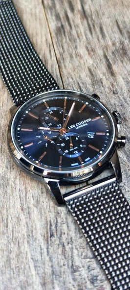 Lee Cooper LC07224 Fonksiyonlar Aktif Takvimli Hasır Kordon Erkek Kol Saati - 2