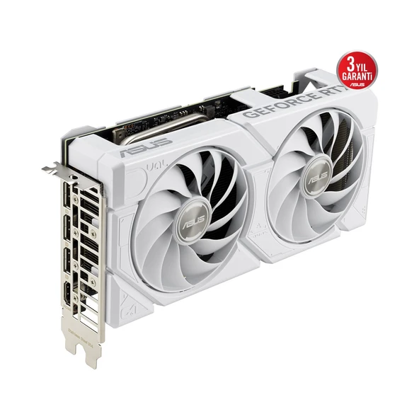 Asus-GEFORCE DUAL-RTX4070S-O12G-EVO-WHITE-NVIDIA--RTX 4070 SUPER-12GB 192BIT GDDR6X--2550MHZ-OC-HDMI-3XDP-DLSS3 Ekran Kartı - 5