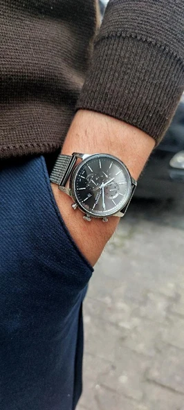 Lee Cooper LC07224 Fonksiyonlar Aktif Takvimli Hasır Kordon Erkek Kol Saati - 9