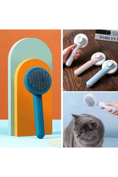 buystoremx Basmalı Kedi Köpek Tüy Toparlayıcı Masaj Etkili Pet Fırçası newstar 1051066