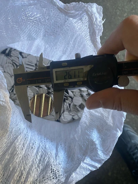 100 Adet 3/3 Çeltikli 27/2 Mm Langırt Oyun Makineleri & Oto yıkama jetonu - 4