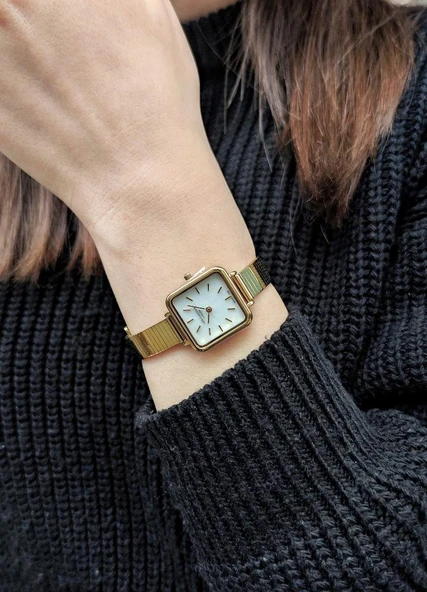 Lee Cooper LC08138 Kare Kadran Minimal Tasarım 3 Atm Su Geçirmezlik Kadın Kol Saati - Resim 2