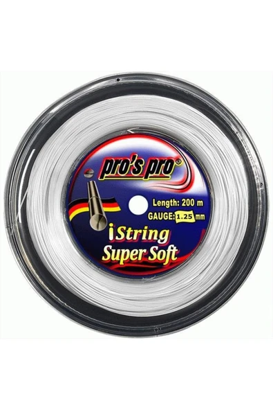 Pro's Pro Beyaz Istring Super Soft 1.25 Gauge 200 Metre Tenis Raketi Kordaj