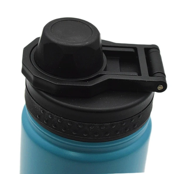 Noki Vidalı Kapak Taşıma Kulplu Çelik Termos Matara 540 ml (T-0126) - 7