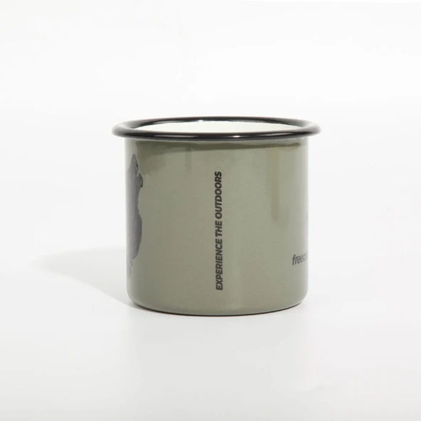 FreeCamp Campers Emaye Mug 350ml Yeşil - 3