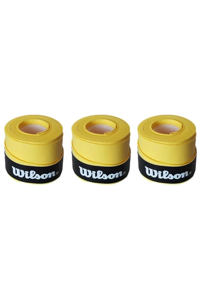 Wilson Comfort Bowl O'grips 3 Adet Grip, Tenis Raketi Gribi Sarı