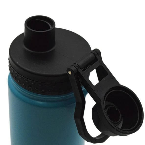 Noki Vidalı Kapak Taşıma Kulplu Çelik Termos Matara 540 ml (T-0126) - 6