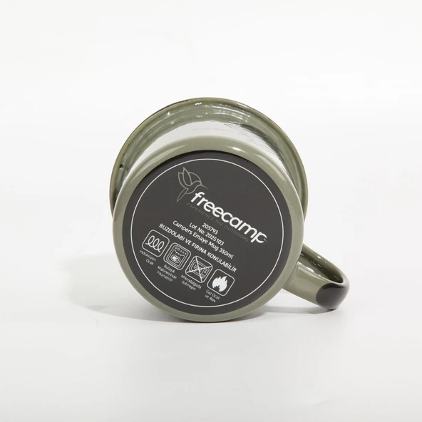 FreeCamp Campers Emaye Mug 350ml Yeşil - 4