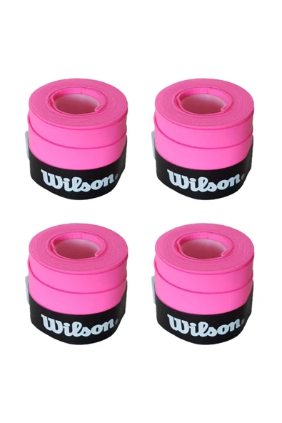 Wilson Comfort Bowl O'grips 4 Adet Grip, Tenis Raketi Gribi Pembe