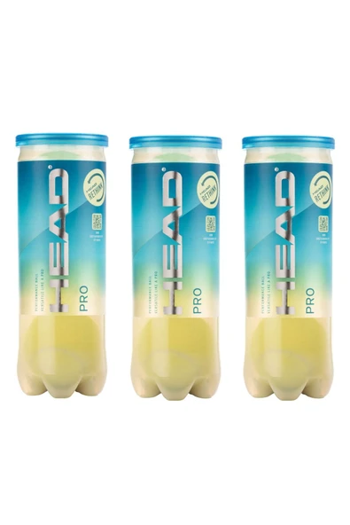 Head Pro 3x3'lü 9 Adet Tenis Topu 571511 - 1