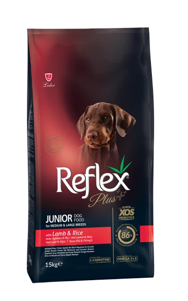 REFLEX PLUS KUZU ETLİ JUNİOR YAVRU KÖPEK MAMASI 15 KG