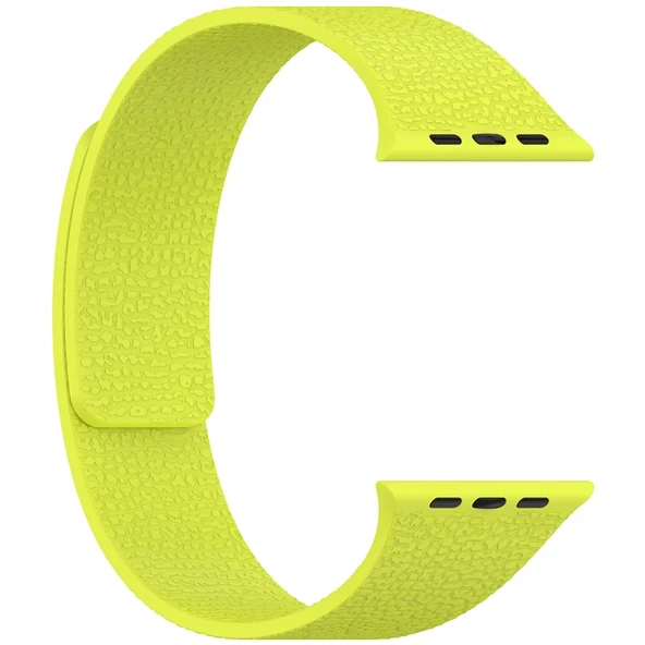 Apple Watch 10 42mm Zore KRD-136 Kabartma Desenli Silikon Kordon - 3