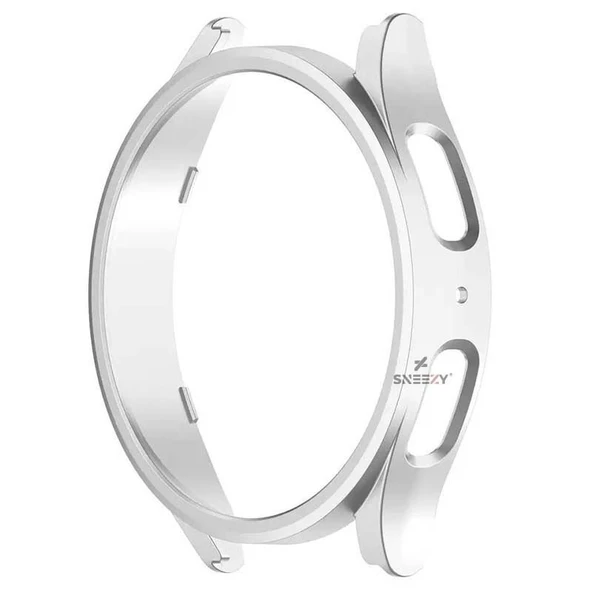 Sneezy Samsung Galaxy Watch 5 Pro PC Sert Dış Kasa Koruyucu  Gümüş - 3
