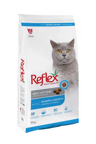 Reflex Somonlu Ve Hamsili Yetişkin Kedi Maması 15 kg