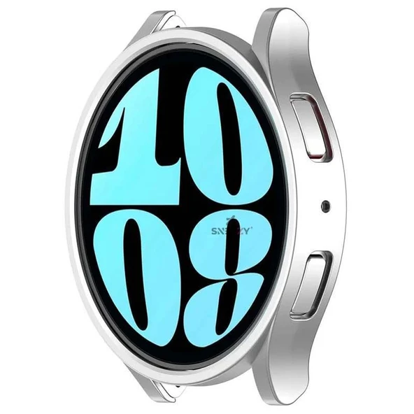 Sneezy Samsung Galaxy Watch 5 Pro PC Sert Dış Kasa Koruyucu  Gümüş - 2