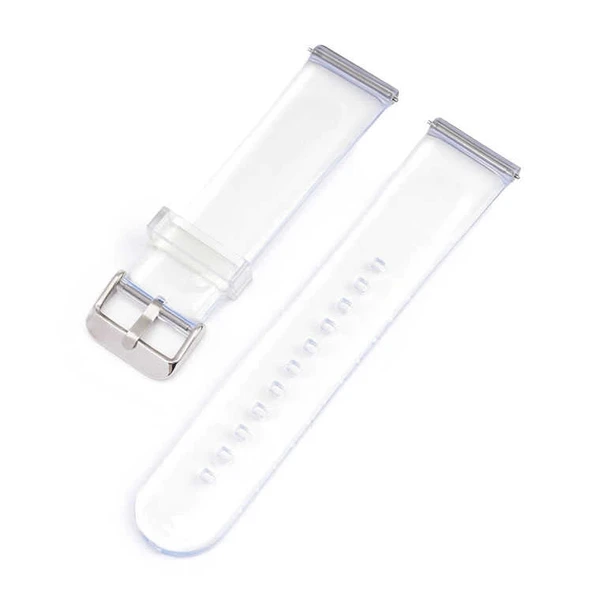 Huawei GT2 42mm KRD-13 Şeffaf Silikon Kordon - Resim 3