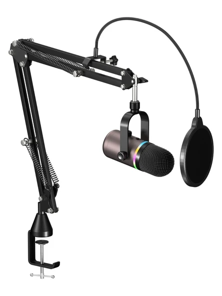 Havit Gamenote GK63 PRO RGB Gaming Profesyonel Oyuncu Yayıncı Mikrofonu ve Masa Standı