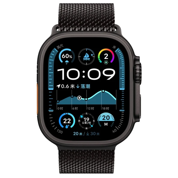 Apple Watch Ultra 49mm Zore KRD-121 Metal Hasır Kordon - Resim 2