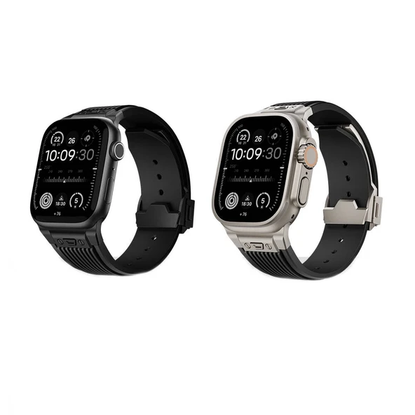 Apple Watch Ultra 49mm Zore KRD-113 Spor Görünümlü Silikon Kordon - 11