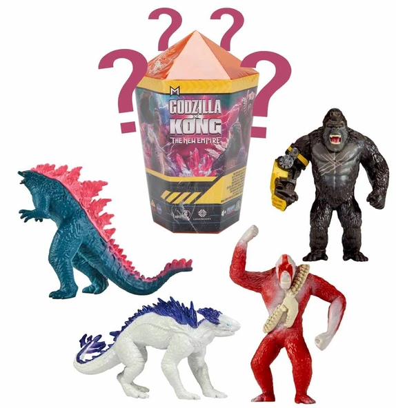Godzilla X Kong Kristal Sürpriz Mini Figür Sürpriz Paket MN302000 Turuncu