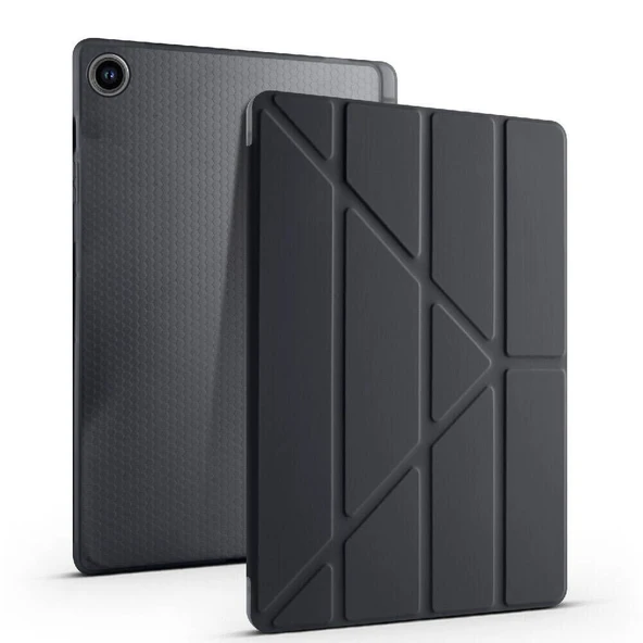 Samsung Tab A9 Plus X210 11 İnç Katlanabilir Kalemlikli Standlı Akıllı Kılıf  Siyah