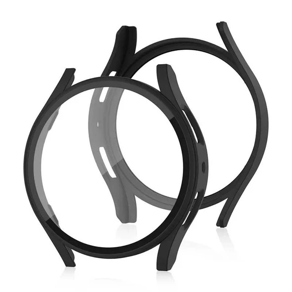 Sneezy Samsung Galaxy Watch 4 44mm PC Sert Kasa Ve Ekran Koruyucu  Gümüş - Resim 6