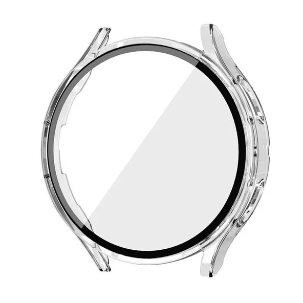 Sneezy Samsung Galaxy Watch 4 44mm PC Sert Kasa Ve Ekran Koruyucu  Şeffaf - 3