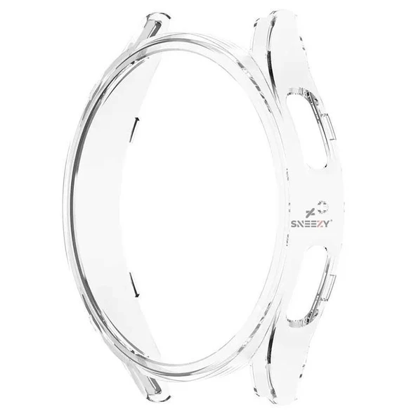Sneezy Samsung Galaxy Watch 5 Pro PC Sert Dış Kasa Koruyucu  Şeffaf - Resim 3