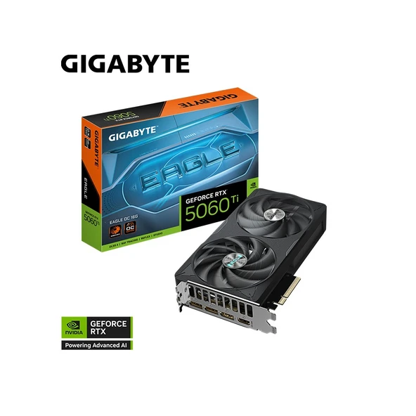 GIGABYTE GeForce RTX 5060 Ti EAGLE OC 16G GDDR7 16GB 128Bit DLSS 4 GV-N506TEAGLE OC-16GD NVIDIA Ekran Kartı - 2