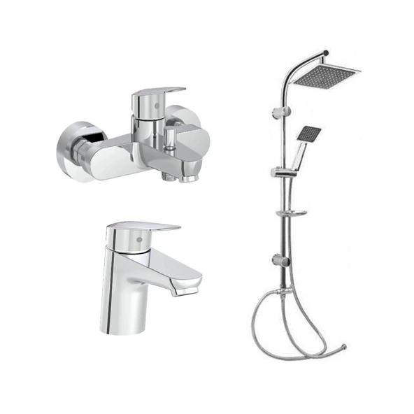 Artema Flow Round Lavabo Banyo Batarya GMS Karine Duş Seti ürün görseli