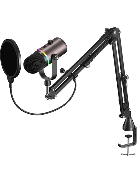 Havit Gamenote GK63 PRO RGB Gaming Profesyonel Oyuncu Yayıncı Mikrofonu ve Masa Standı - 3