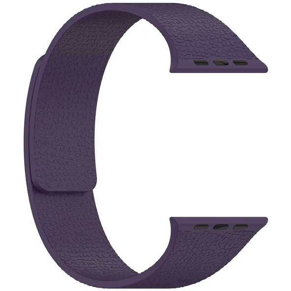 Apple Watch 38mm Zore KRD-136 Kabartma Desenli Silikon Kordon - 6