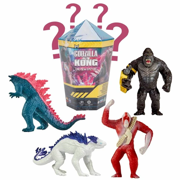 Godzilla X Kong Kristal Sürpriz Mini Figür Sürpriz Paket MN302000 Mavi