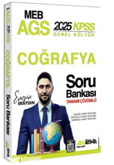 2025 MEB-AGS KPSS Türkiye Coğrafyası Soru Bankası Çözümlü HocaWebde Yayınları Kelepir