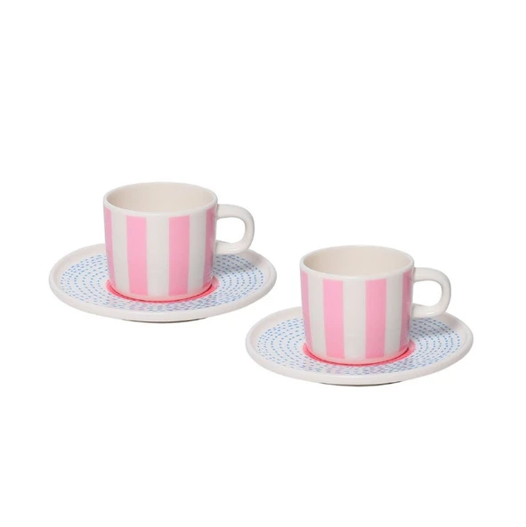 Güral Porselen Mental 4 Parça Kahve Fincan Takımı 6566 - 2