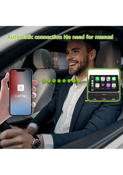 Cbtx Pl8 Carplay / Android Auto Kablosuz Video Kutusu Araç Akıllı Carplay Adaptörüne Kablolu - Karbon Fiber Doku - 10
